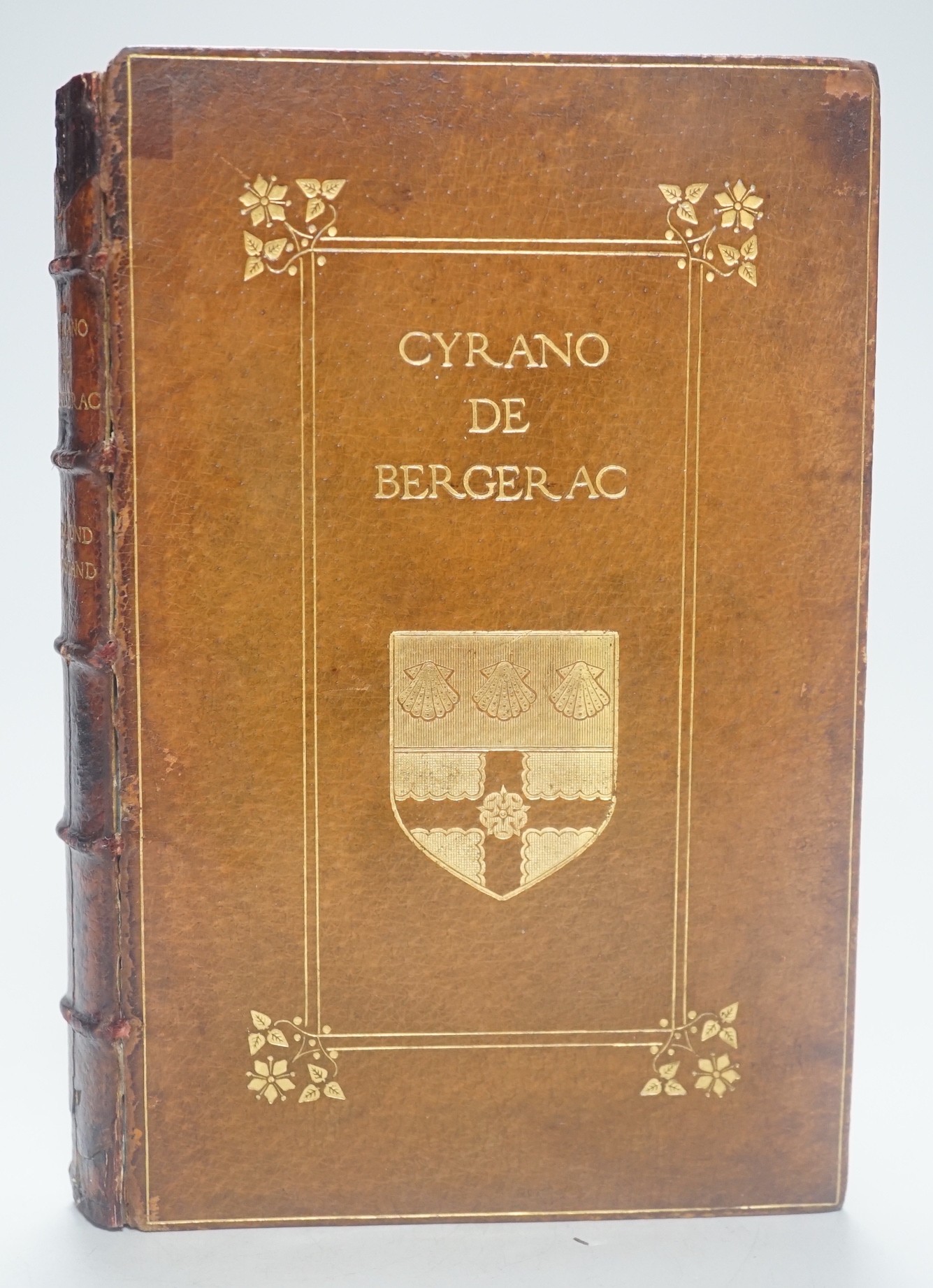 Rostand, Edmond - Cyrano de Bergerac, 12mo, University of Reading prize, tan calf gilt, stamped AP, dated 1900, Charpentier & Fasquelle, Paris, 1898